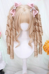 Roman Curly Double Ponytail Sweet Lolita Perücke 2 Farben